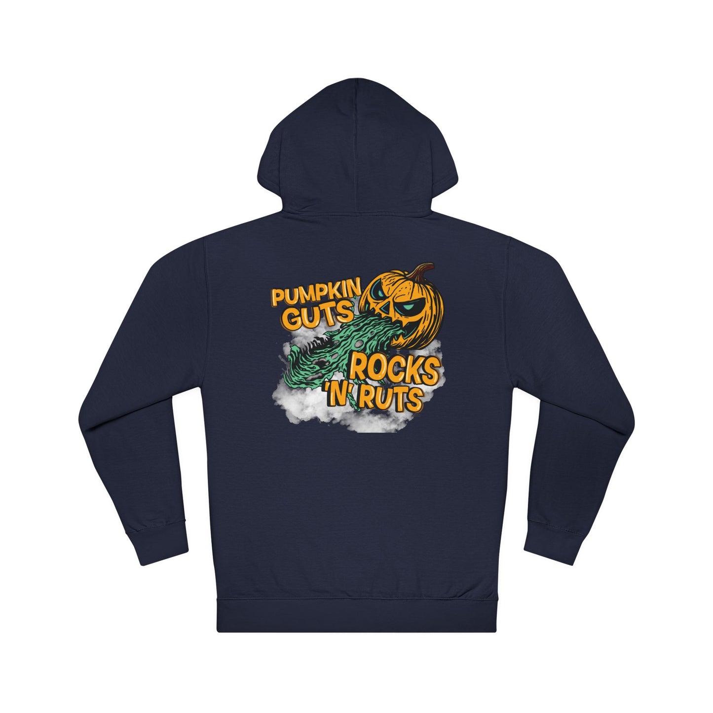 Pumpkin Guts, Rocks n Ruts | Unisex Adult Halloween Motocross Hoodie