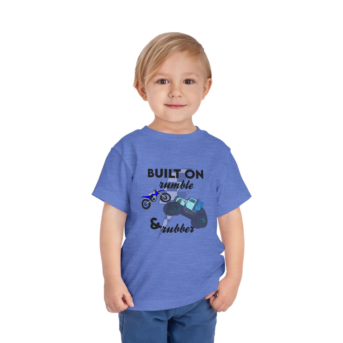 Built on Rumble & Rubber | Toddler Motocross Monster Truck Tee