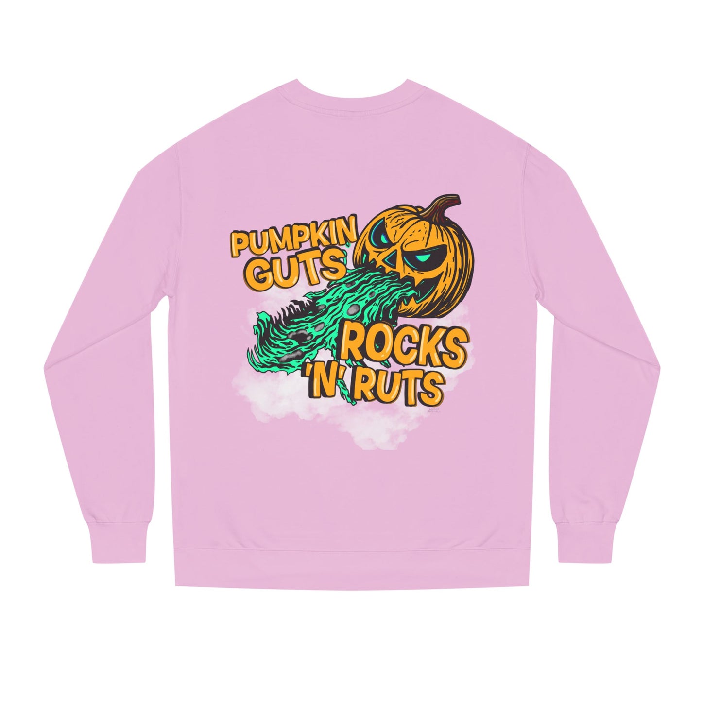 Pumpkin Guts, Rocks n Ruts | Unisex Adult Halloween Motocross Crewneck Sweatshirt
