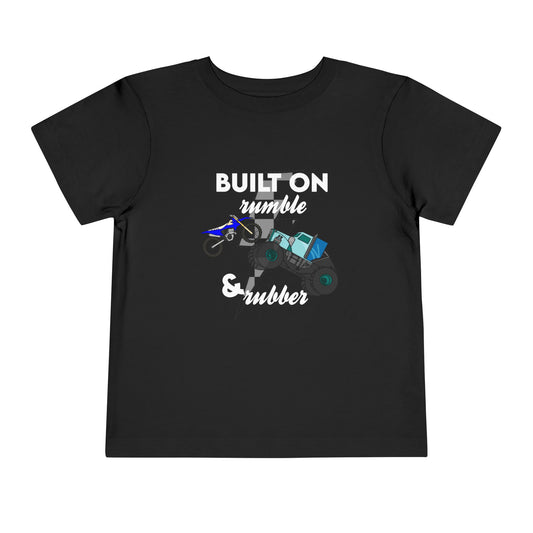 Built on Rumble & Rubber | Toddler Motocross Monster Truck Tee