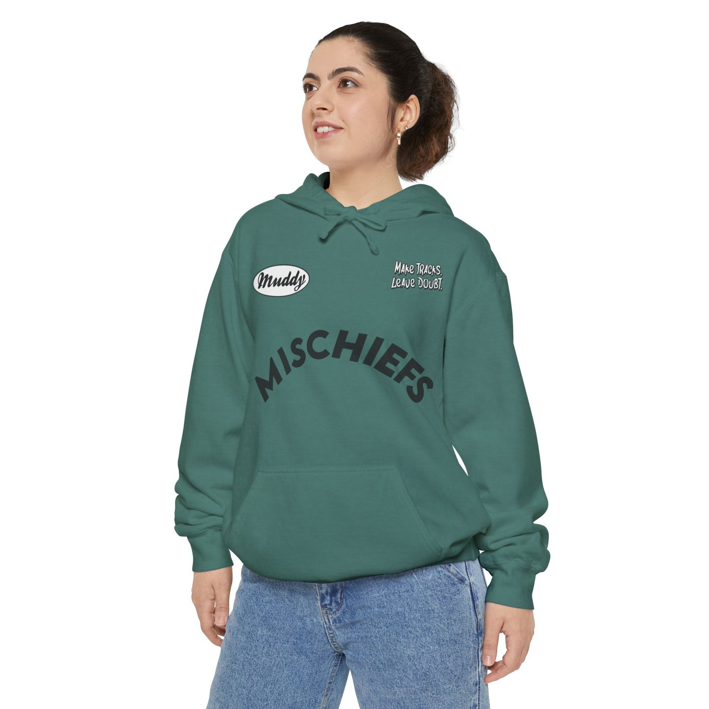 Muddy Mischiefs Pocket-Tat | Adult Brand Hoodie