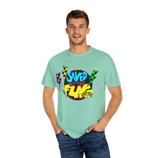 Retro Saved by the Flag | Adult Motocross Tee