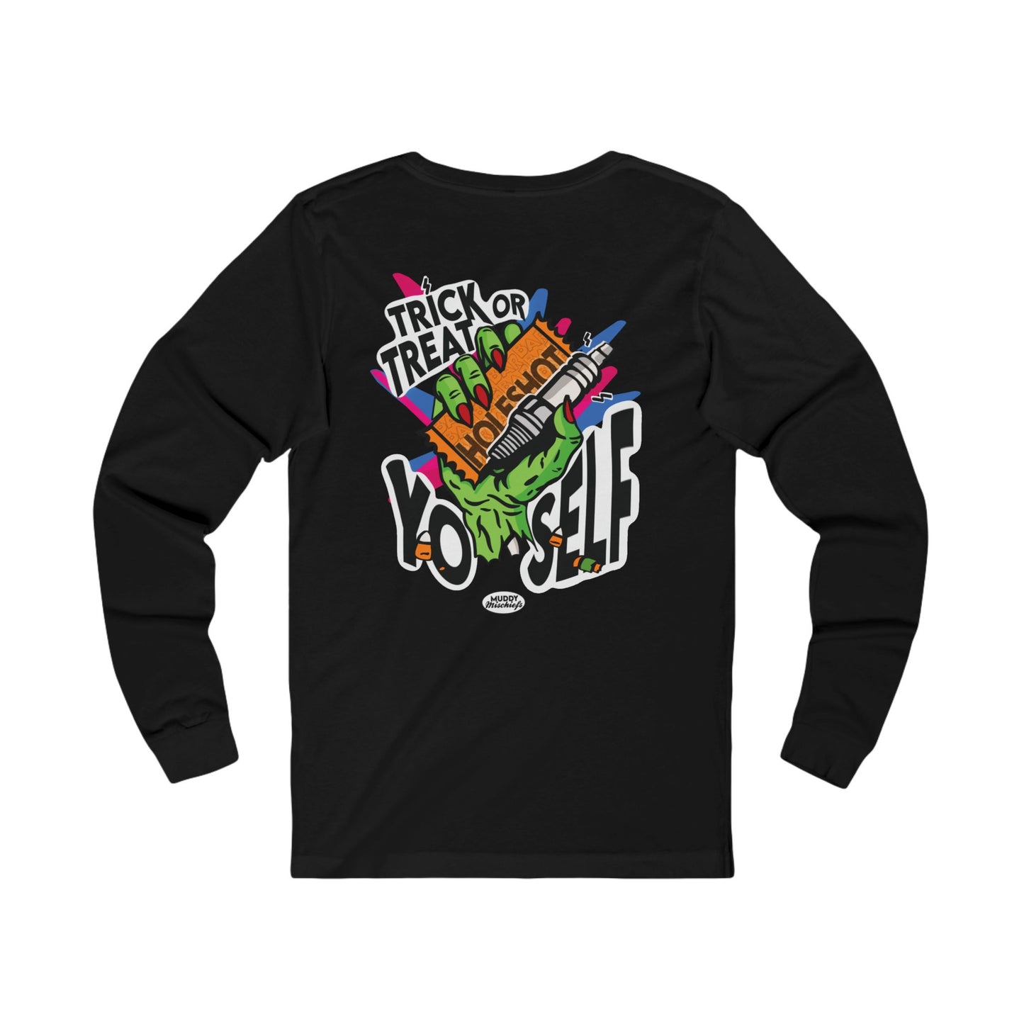 Trick or Treat Yo’self | Adult Halloween Motocross Long Sleeve Tee