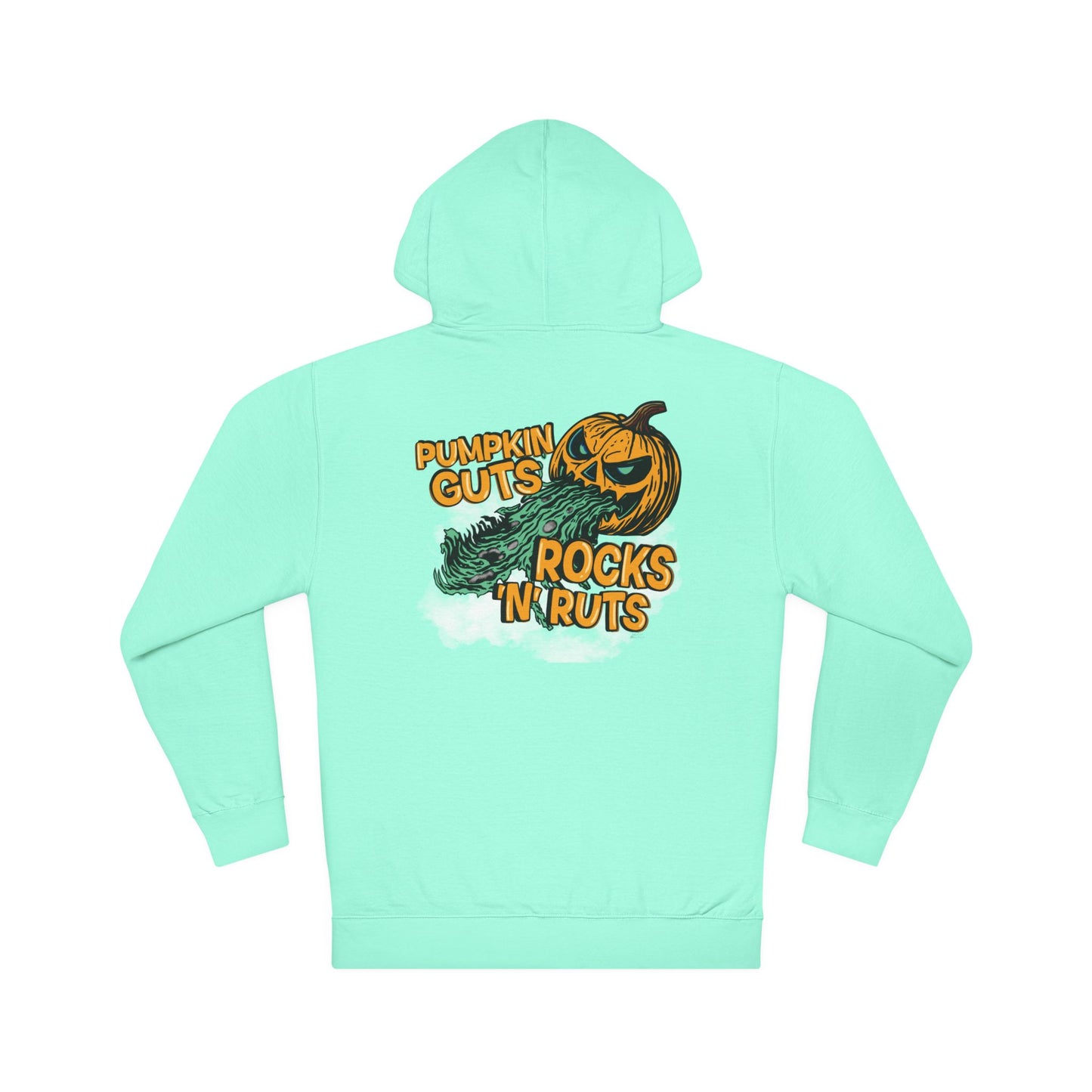 Pumpkin Guts, Rocks n Ruts | Unisex Adult Halloween Motocross Hoodie