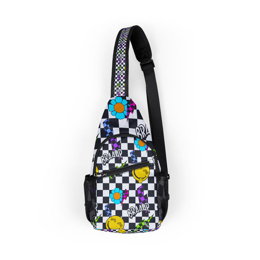 Braaap Colorful Checkered Crossbody