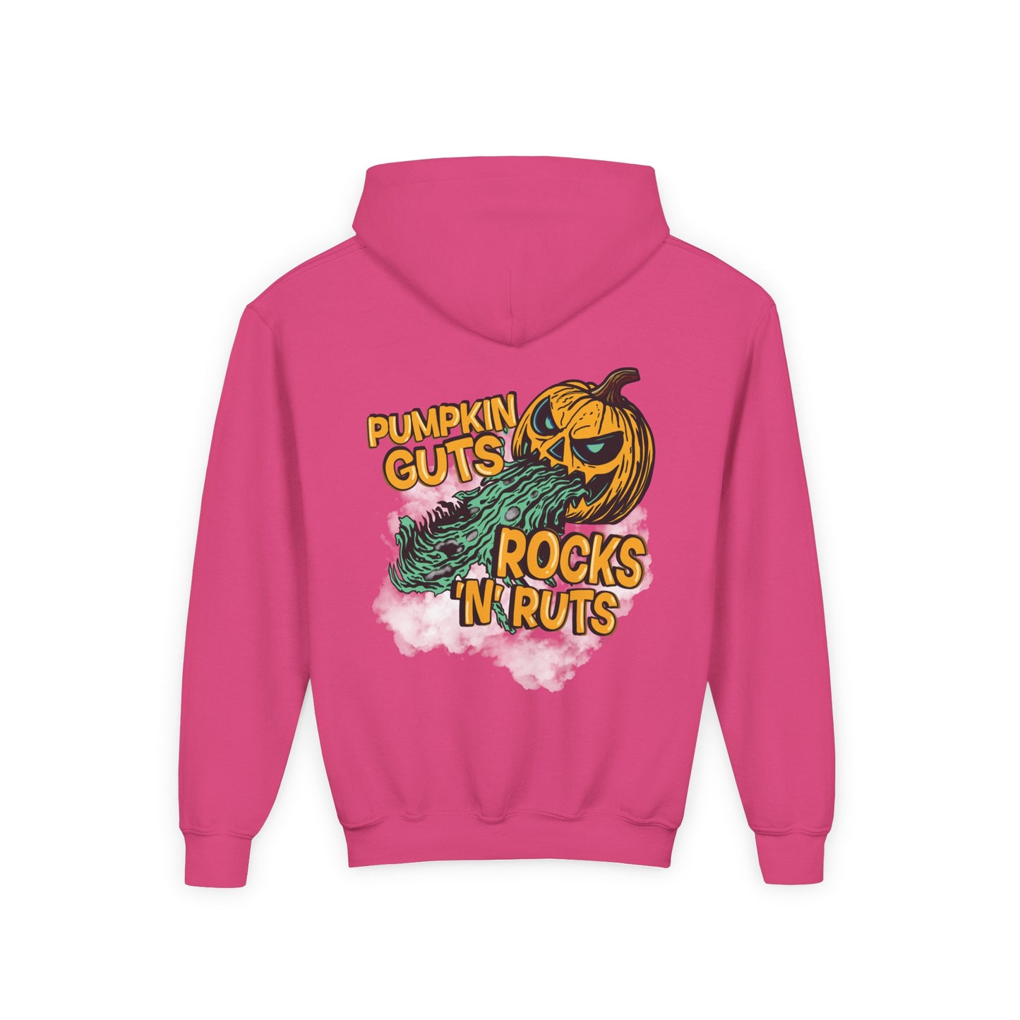 Pumpkin Guts, Rocks n Ruts | Youth Halloween Motocross Hoodie