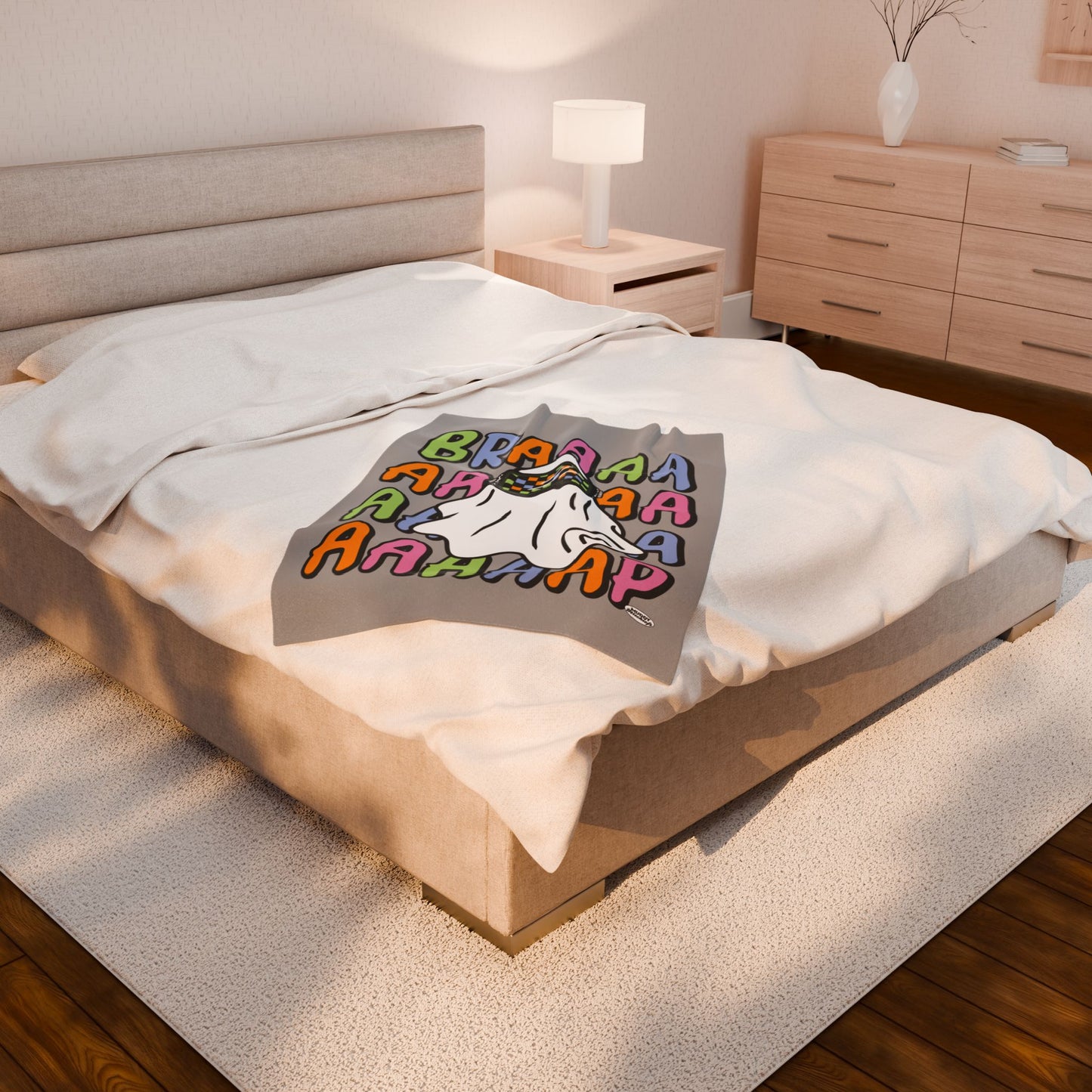 Google Ghost Blanket | Velveteen Halloween Motocross Blanket