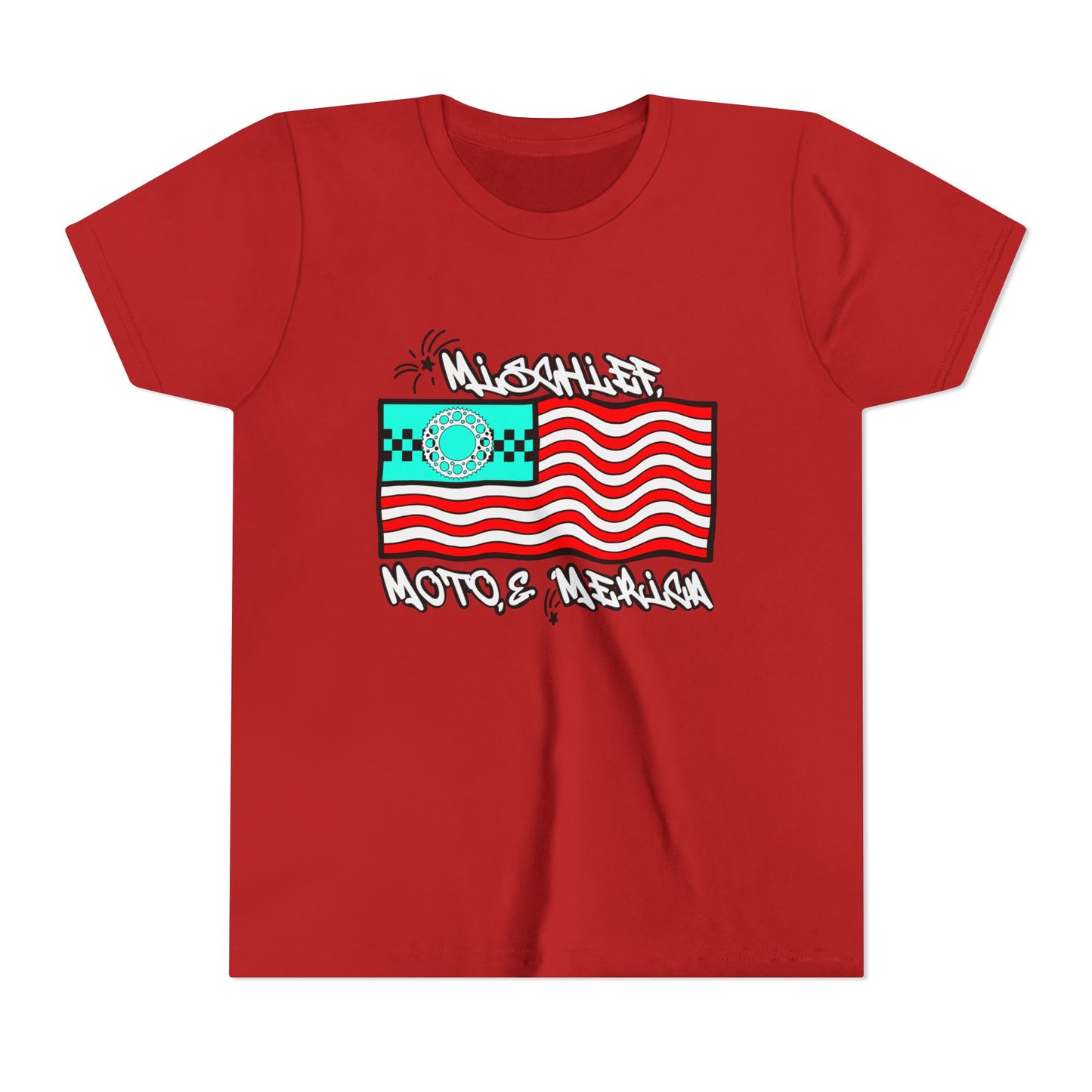 Mischief, Moto, & ‘Merica | Youth Motocross Tee |  2025