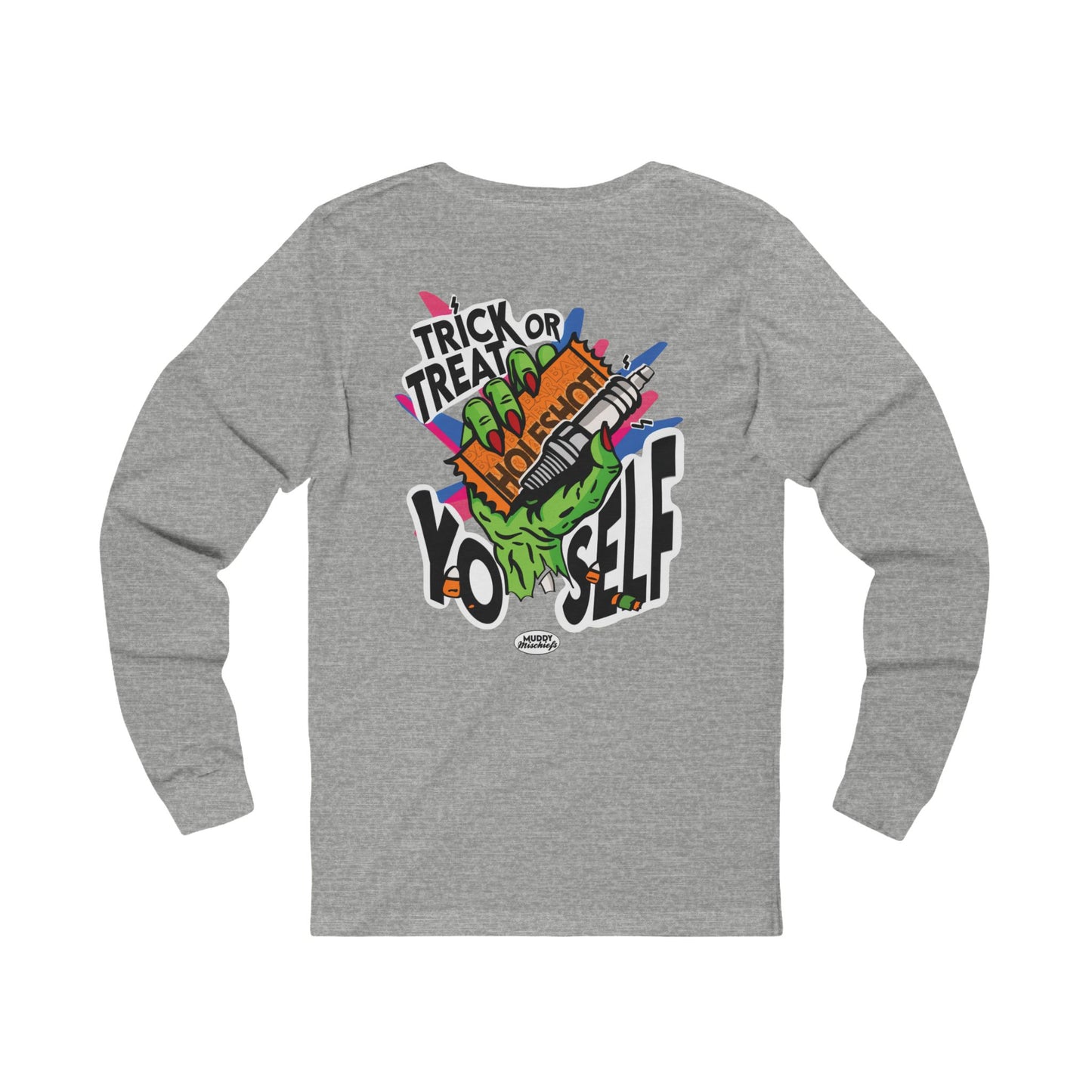 Trick or Treat Yo’self | Adult Halloween Motocross Long Sleeve Tee