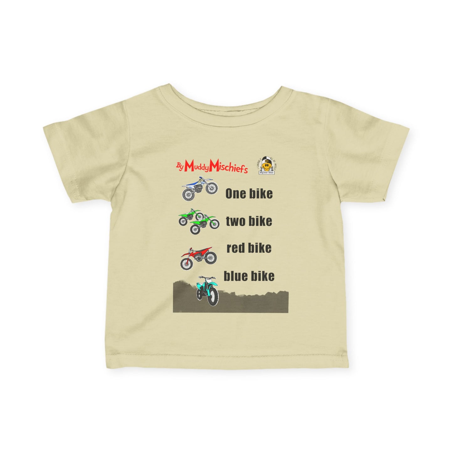 One Bike, Two Bike, Red Bike, Blue Bike | Infant Motocross Tee