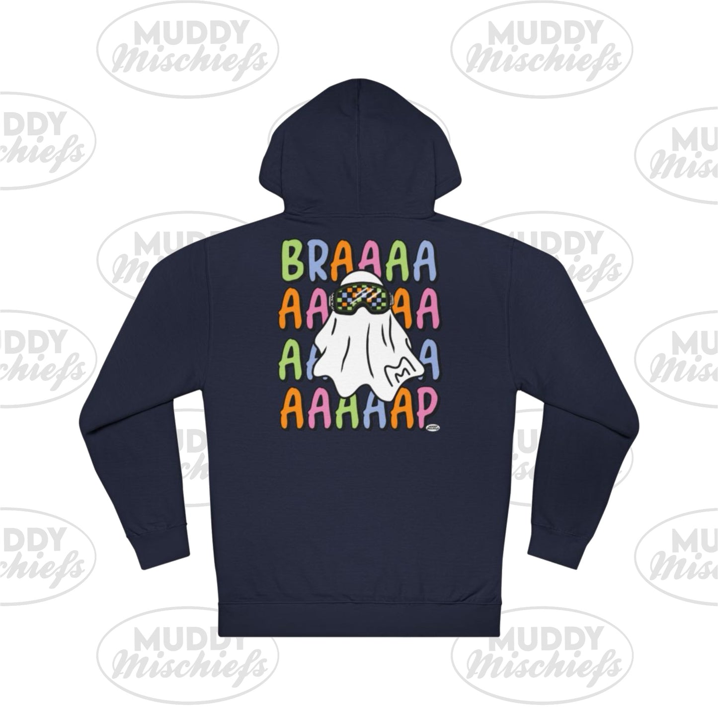 Goggle Ghost | Unisex Adult Halloween Motocross Hoodie