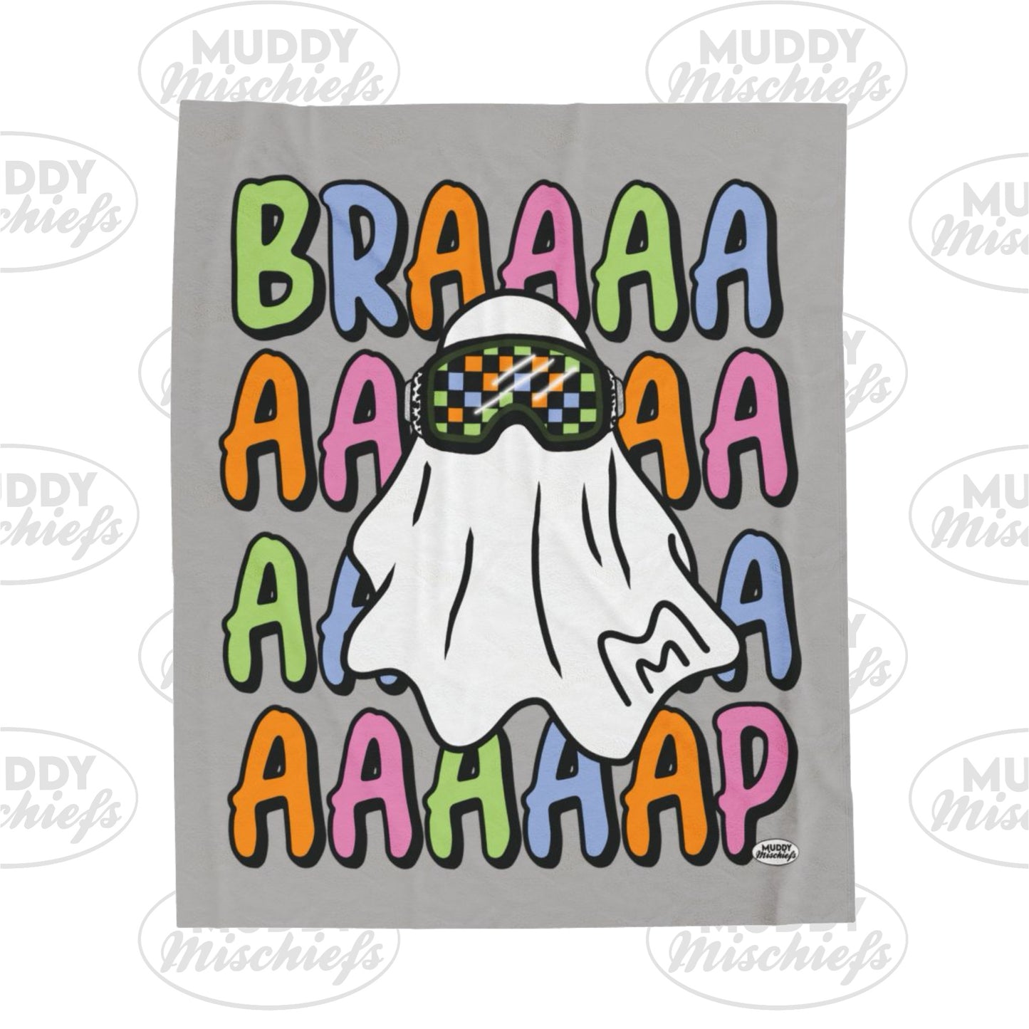 Google Ghost Blanket | Velveteen Halloween Motocross Blanket
