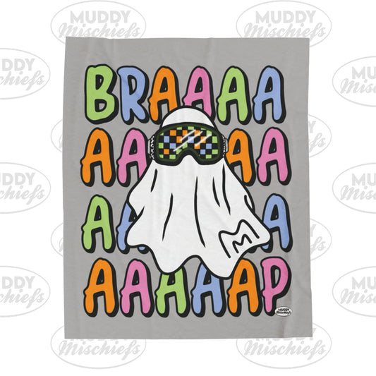 Google Ghost Blanket | Velveteen Halloween Motocross Blanket