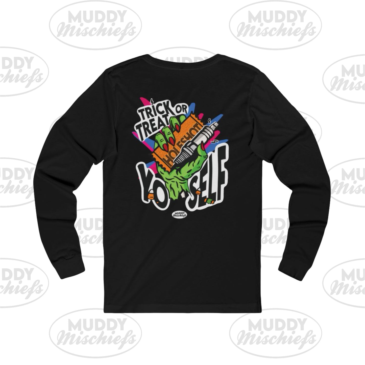 Trick or Treat Yo’self | Adult Halloween Motocross Long Sleeve Tee