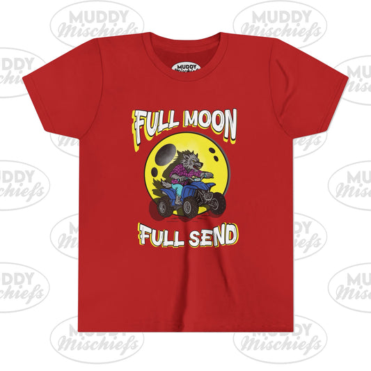 Full Moon Full Send | Youth Halloween Motocross Tee