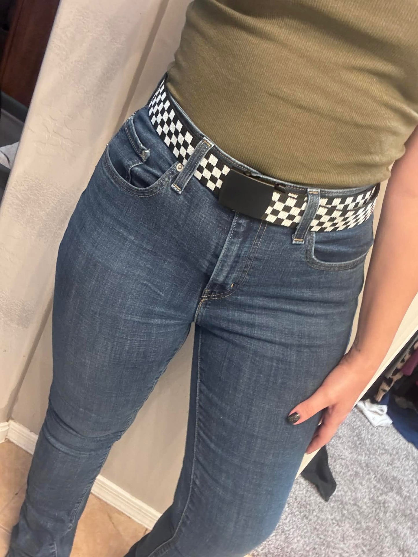Black and White Checkered Belt