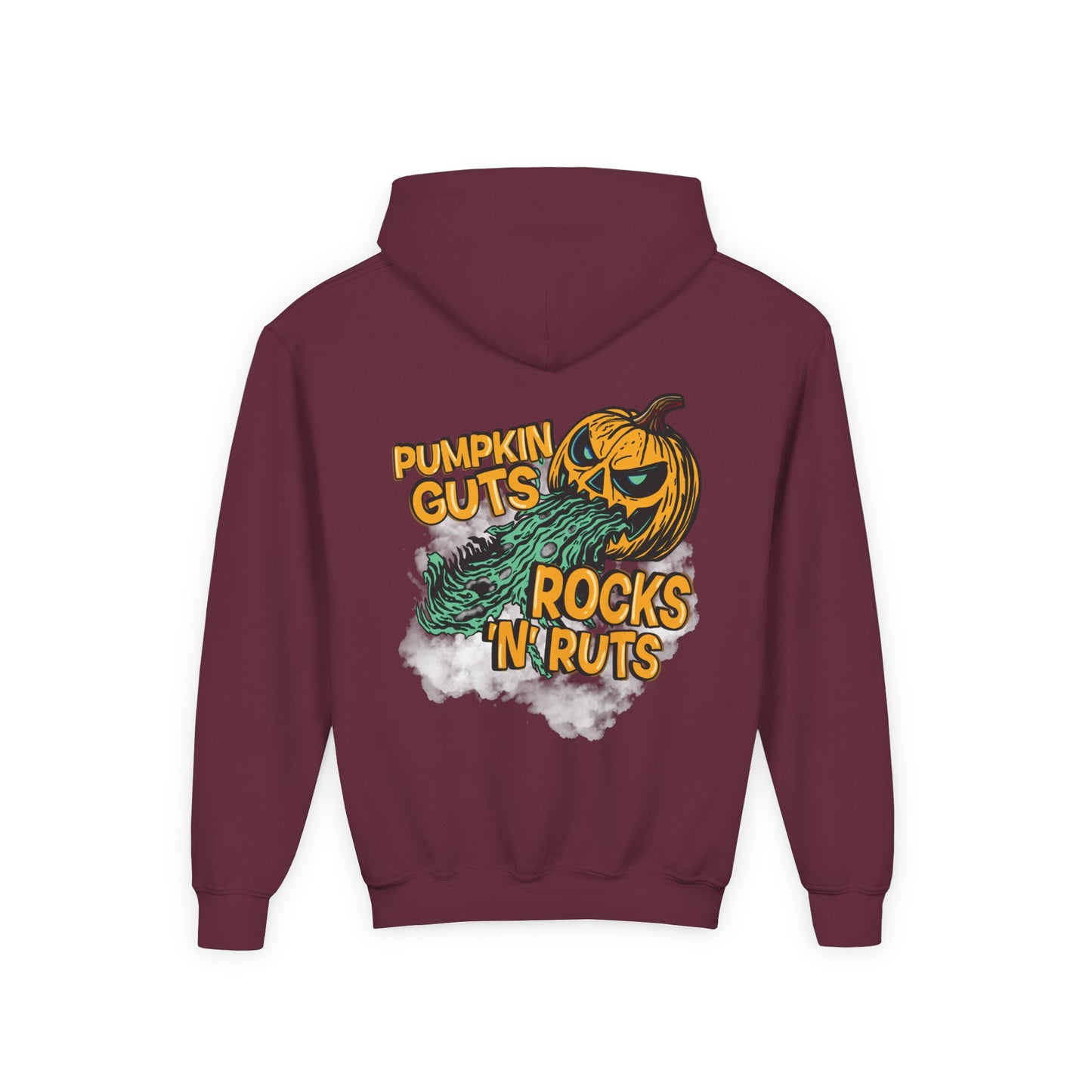 Pumpkin Guts, Rocks n Ruts | Youth Halloween Motocross Hoodie