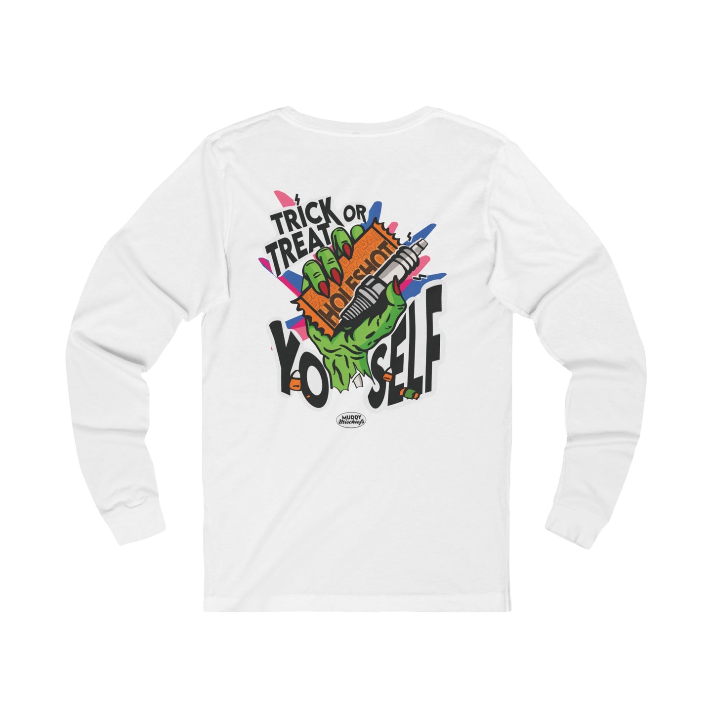 Trick or Treat Yo’self | Adult Halloween Motocross Long Sleeve Tee