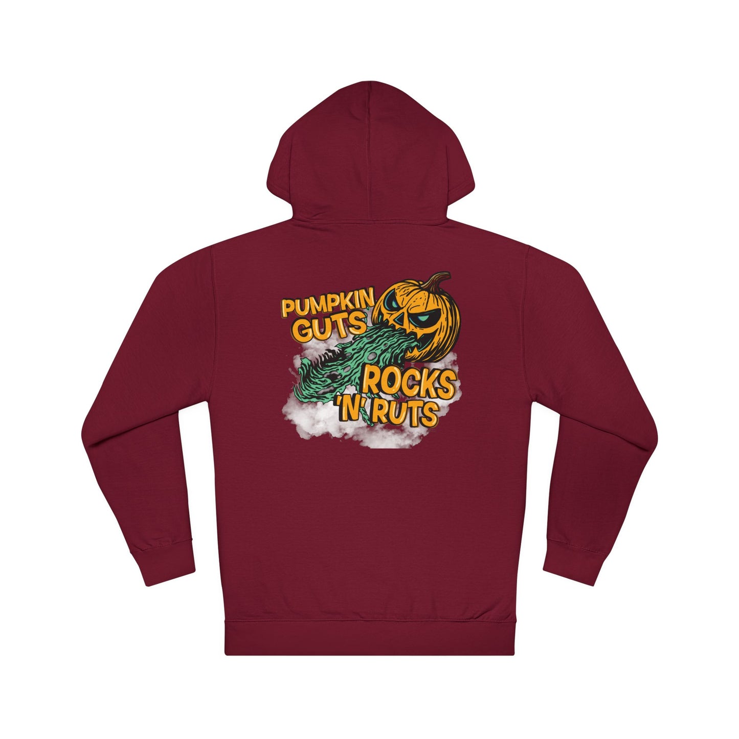 Pumpkin Guts, Rocks n Ruts | Unisex Adult Halloween Motocross Hoodie