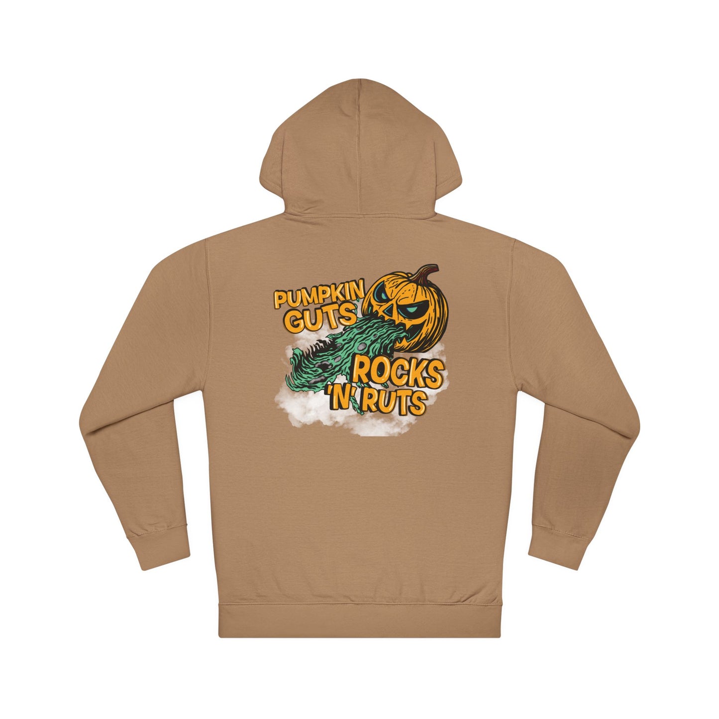 Pumpkin Guts, Rocks n Ruts | Unisex Adult Halloween Motocross Hoodie