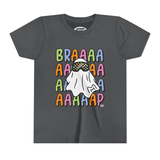 Goggle Ghost | Youth Halloween Motocross Tee