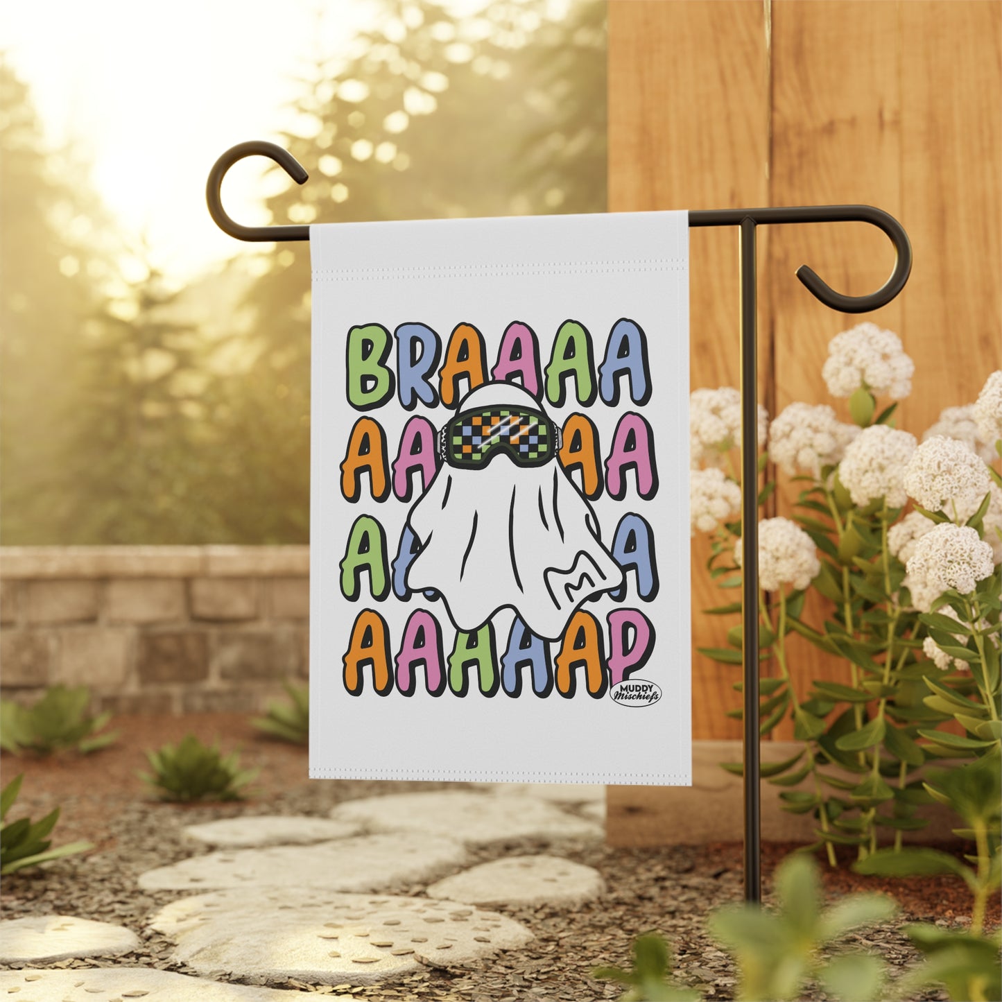 Google Ghost Garden Flag | Outdoors Motocross Inspired Garden Flag
