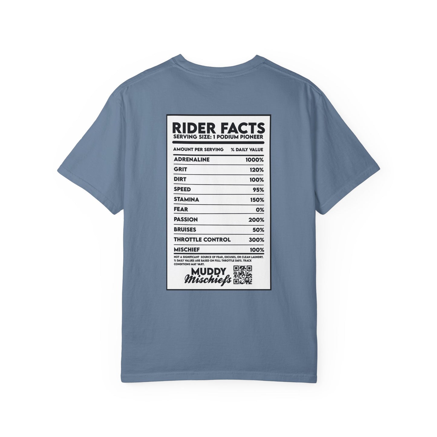 Rider Facts | Adult Motocross “Nutritional Facts” Tee