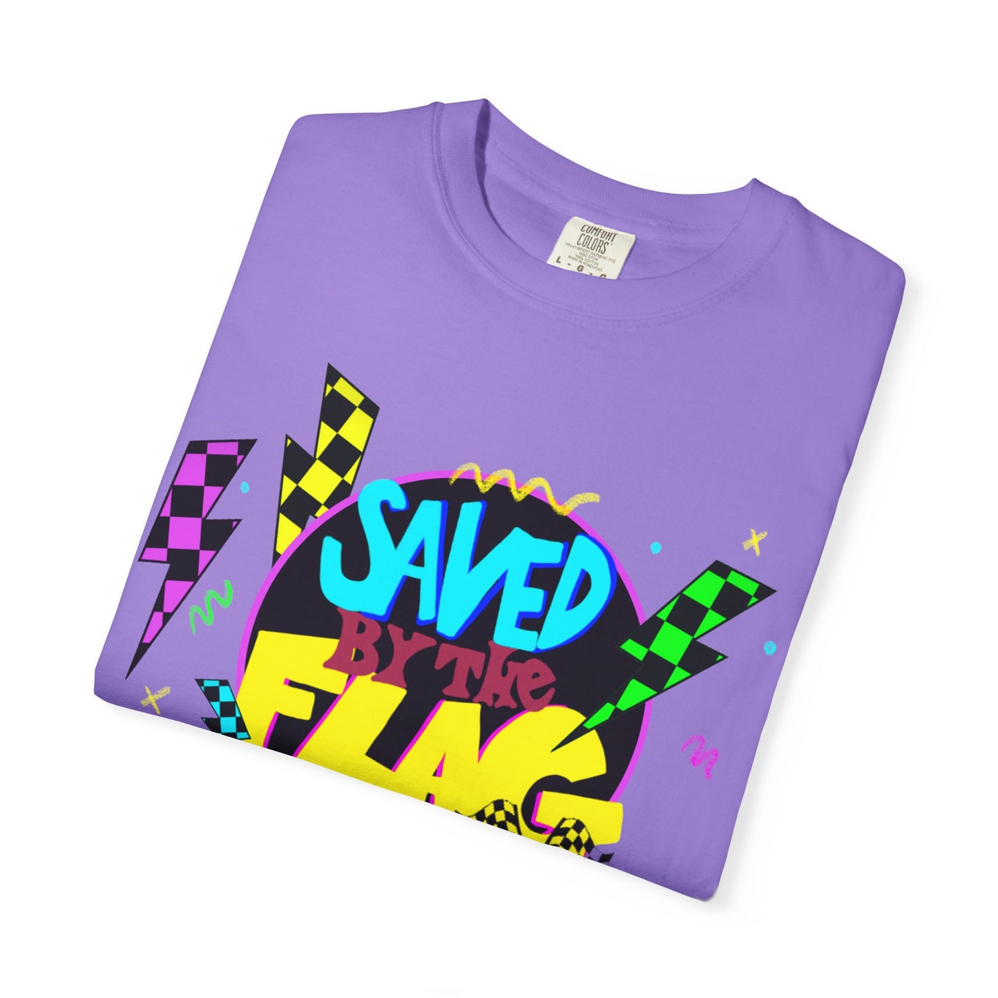 Retro Saved by the Flag | Adult Motocross Tee