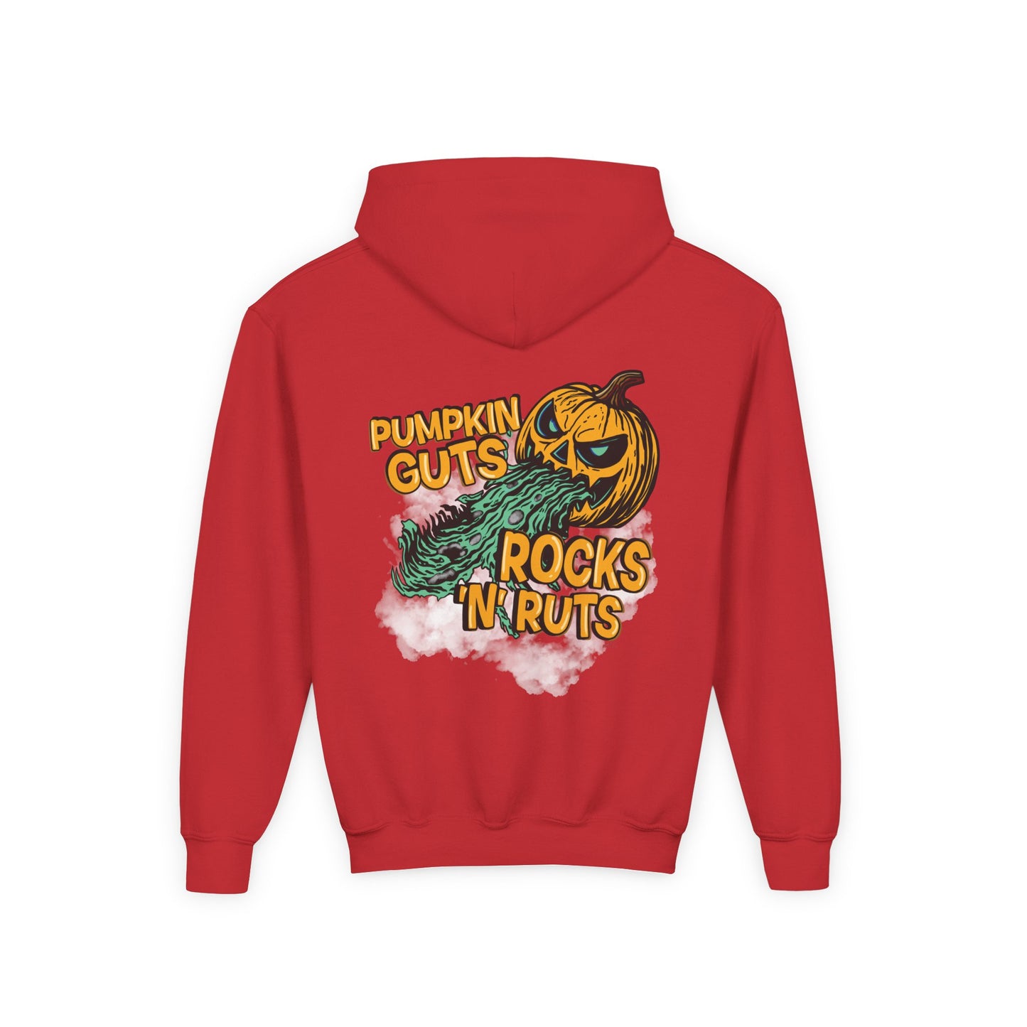 Pumpkin Guts, Rocks n Ruts | Youth Halloween Motocross Hoodie