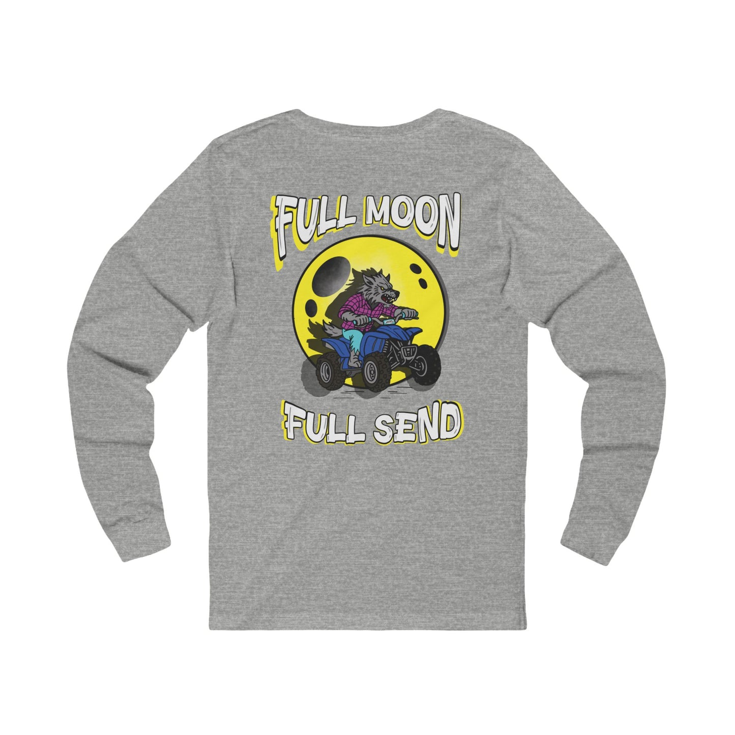 Full Moon Full Send | Adult Halloween Motocross Long Sleeve Tee