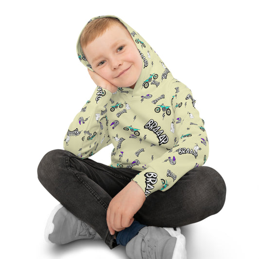 TONE IT DOWN Braaap Dirtbike Hoodie | Youth Motocross Hoodie
