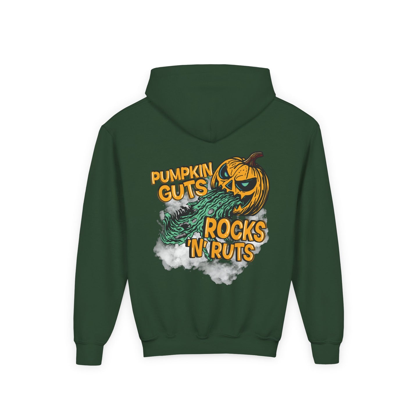 Pumpkin Guts, Rocks n Ruts | Youth Halloween Motocross Hoodie