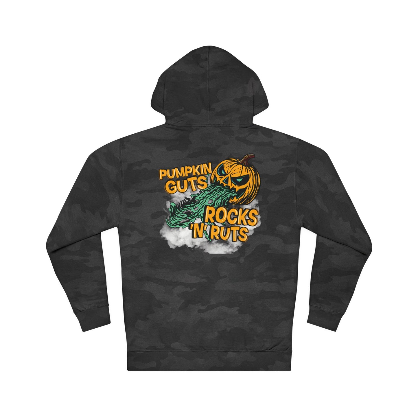 Pumpkin Guts, Rocks n Ruts | Unisex Adult Halloween Motocross Hoodie