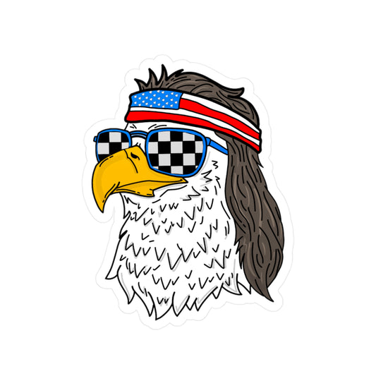 American Checkered-Glasses-Eagle | KissCut Vinyl Sticker