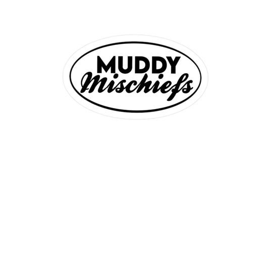Muddy Mischief Brand Sticker | KissCut Vinyl Sticker