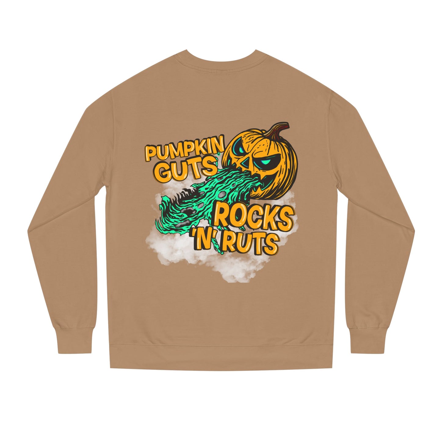 Pumpkin Guts, Rocks n Ruts | Unisex Adult Halloween Motocross Crewneck Sweatshirt