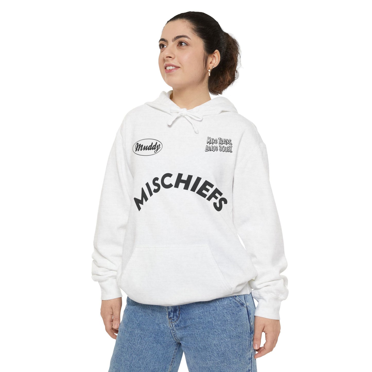 Muddy Mischiefs Pocket-Tat | Adult Brand Hoodie