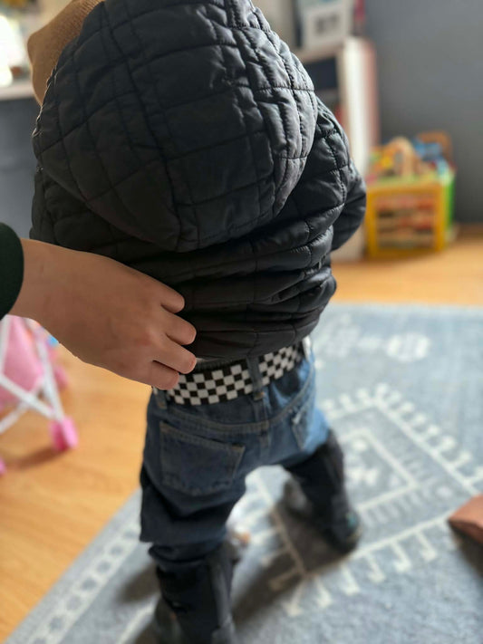 Black and White Checkered Belt
