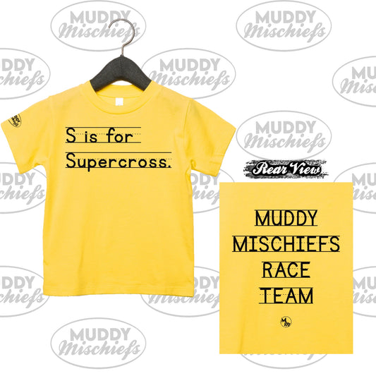 Primary Division “S is for Supercross…” | Youth Motocross Shirt