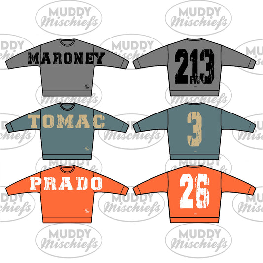 Custom Oversized Fan Crewneck - Youth/Adult Motocross Inspired Crewneck
